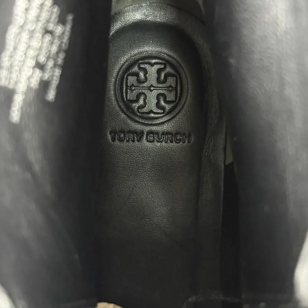 Tory Burch Brooke suede ankle booties with a low stacked heel 7 size New No Box